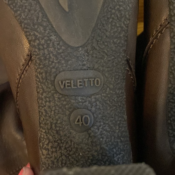 Veletto Women’s Brown Leather Knee High Heeled Boots Size 40 - Picture 7 of 7